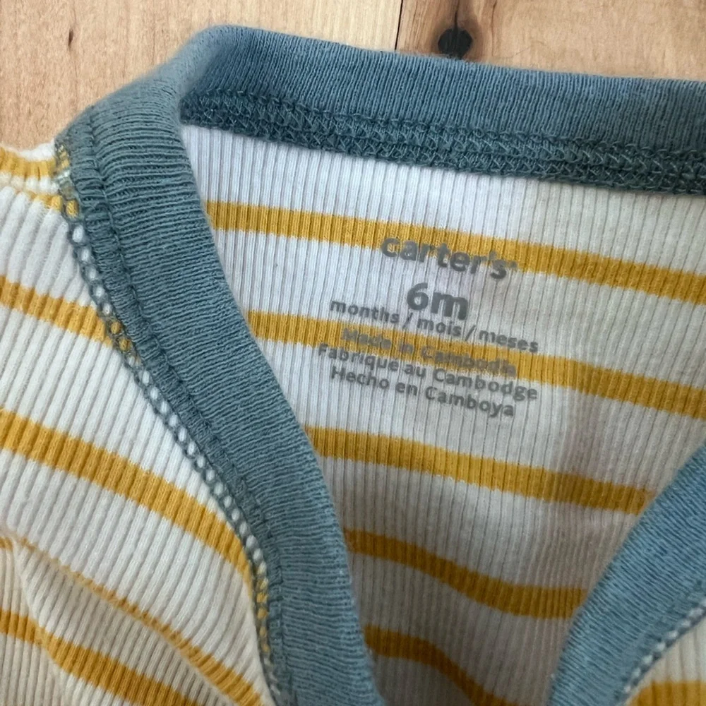 Yellow Gray Footie Pajamas
